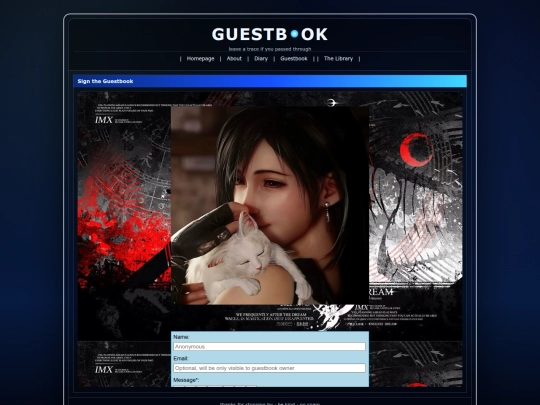guestbook screenshot