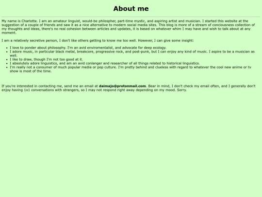 aboutme screenshot