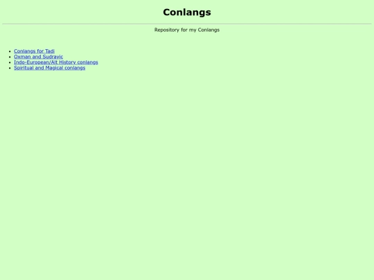 languages/conlangs screenshot