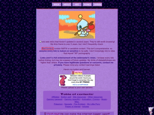 links screenshot