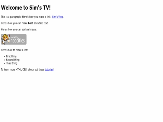 index screenshot