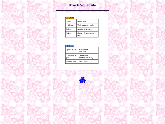 schedule screenshot