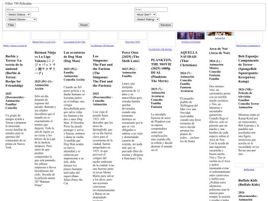 Animados/movielist screenshot