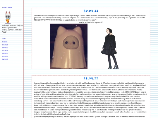 diary/april screenshot