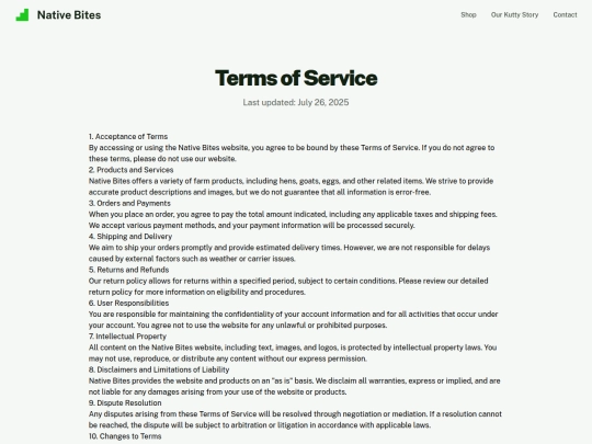 Terms screenshot