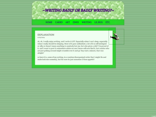 writing screenshot