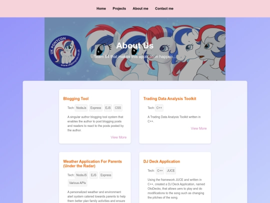 projects screenshot