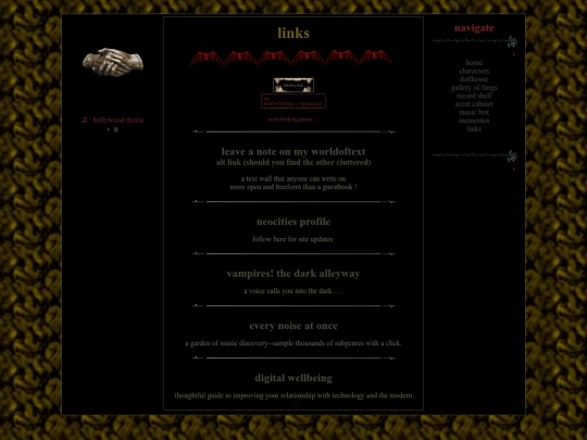 links screenshot