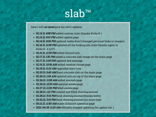 updates screenshot