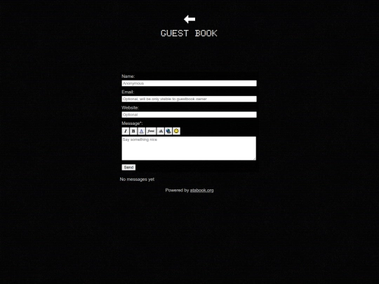 guestbook screenshot