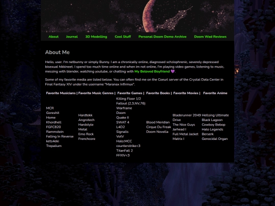 aboutme screenshot