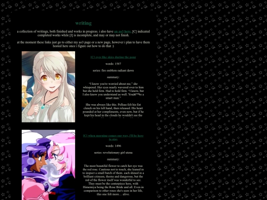 writing screenshot