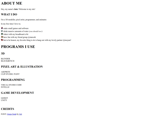 pages/about screenshot