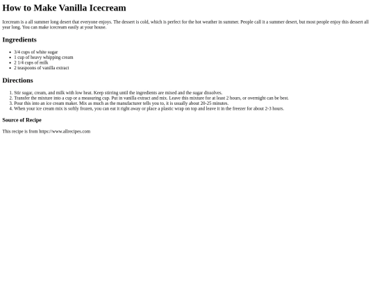 vanillaicecream screenshot