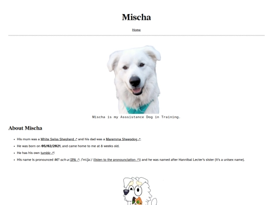 pages/mischa screenshot