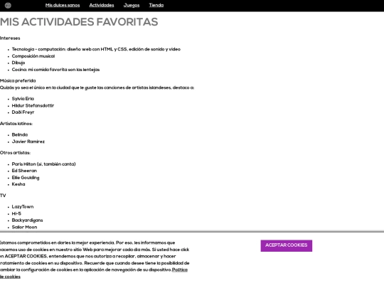 actividades screenshot