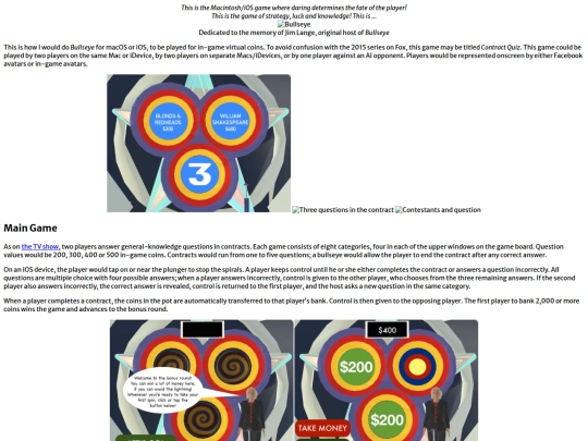 gameshow/Bullseye screenshot