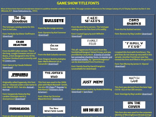 gameshow/gsfonts screenshot