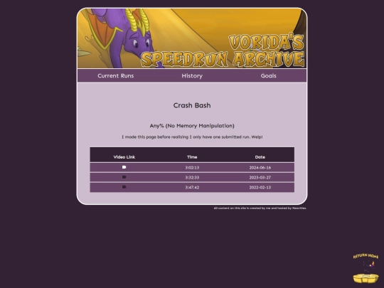 speedrun/history/bash screenshot