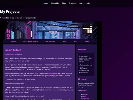 html/Projects-Page screenshot