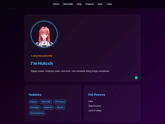 html/about-me screenshot