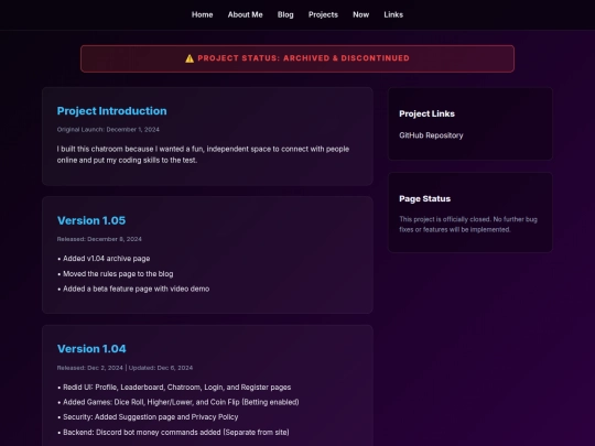 html/chatroom-updates screenshot