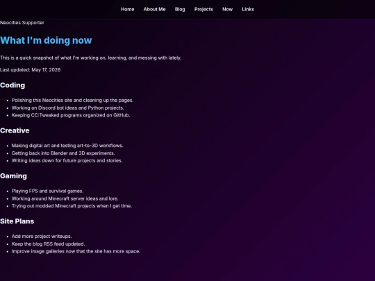 html/now screenshot