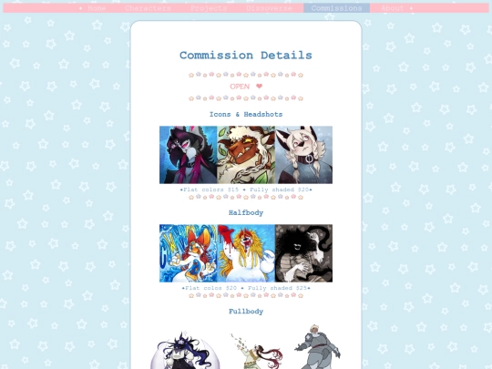 commissions screenshot