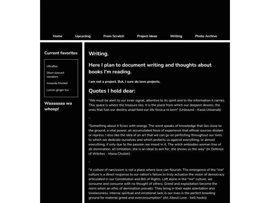 Writing screenshot