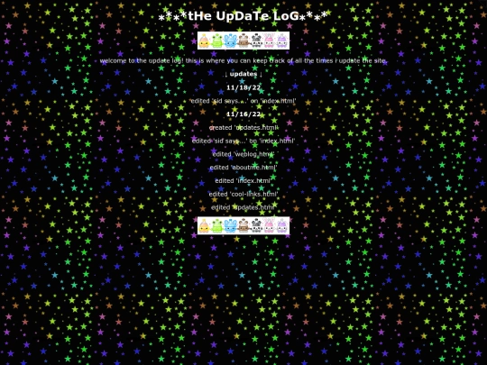 updates screenshot