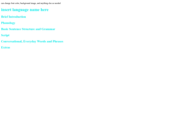 conlangtemplate screenshot