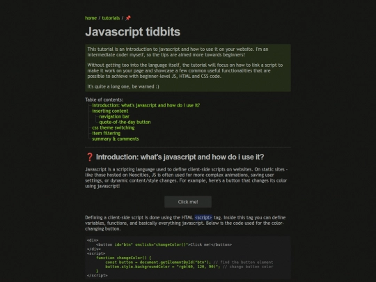tutorials/javascript-tidbits screenshot