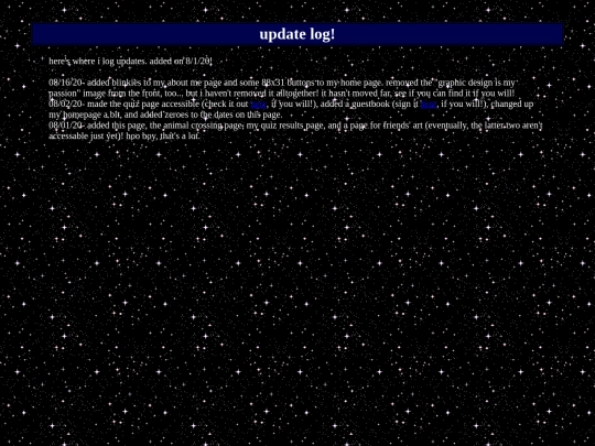updates screenshot