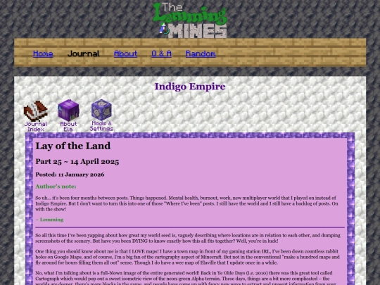 journal/20260111_25_lay-of-the-land screenshot