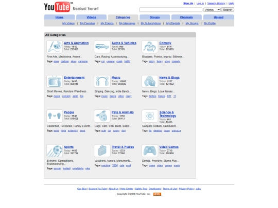 categories screenshot