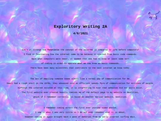 Exploratory Writing/ExploratoryWriting2A screenshot