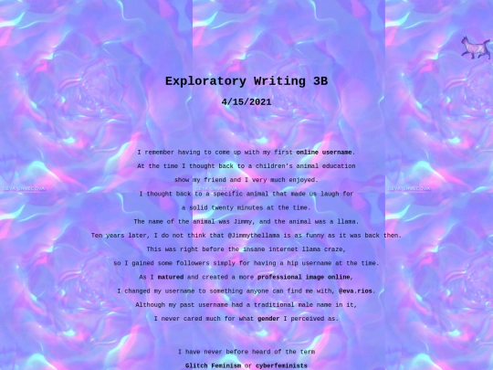 Exploratory Writing/ExploratoryWriting3B screenshot