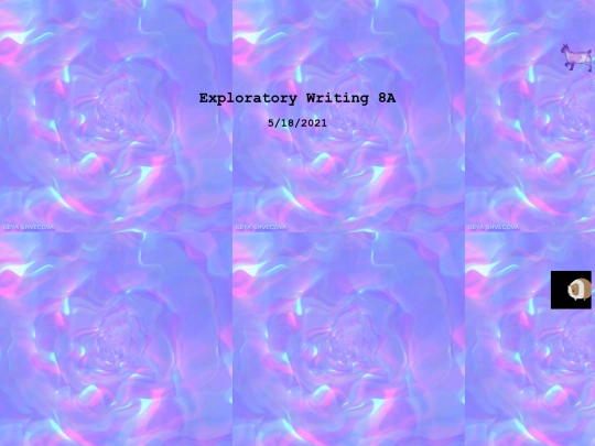 Exploratory Writing/ExploratoryWriting8A screenshot