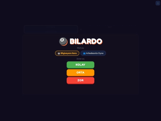 games/bilardo screenshot