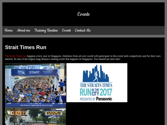events screenshot