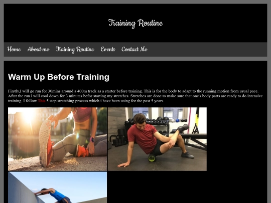 trainingroutine screenshot