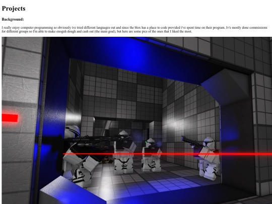 projects screenshot