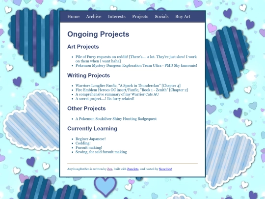 currentprojects screenshot