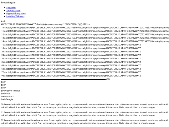 RobotoFont/roboto-regular-demo screenshot