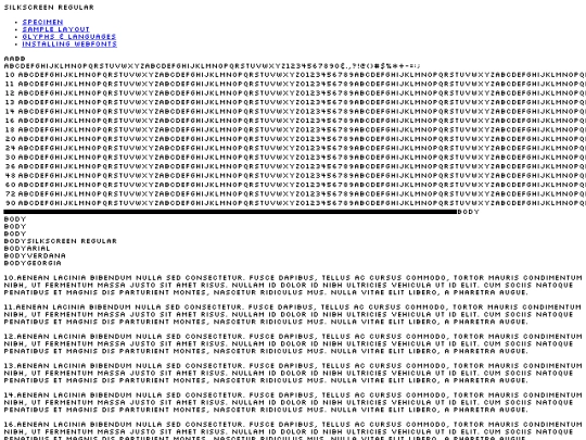 SilkScreenFont/silkscreen-regular-demo screenshot