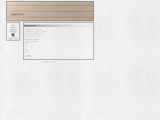 poetry/mourning screenshot