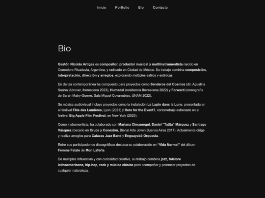 bio screenshot