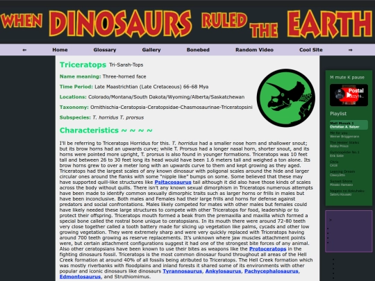 Mesozoic/Triceratops screenshot