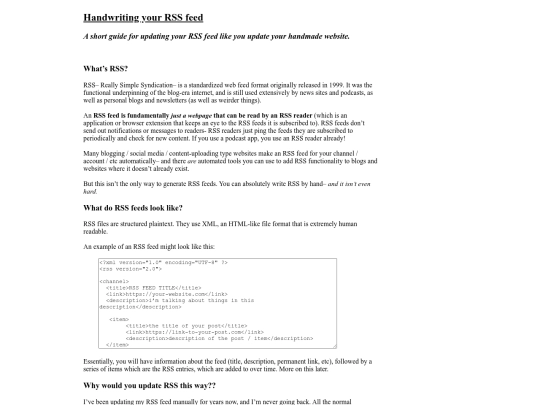teaching/handmadeRSS screenshot