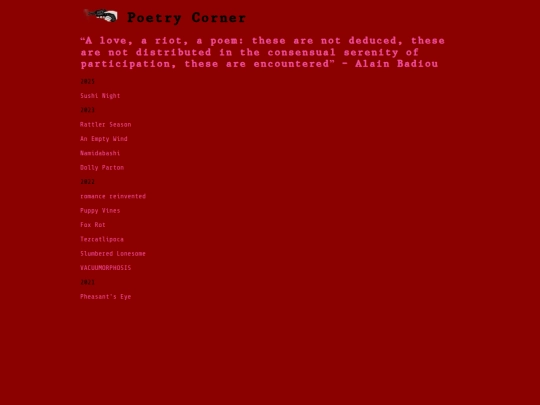 poetry screenshot